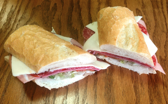 Sub in half